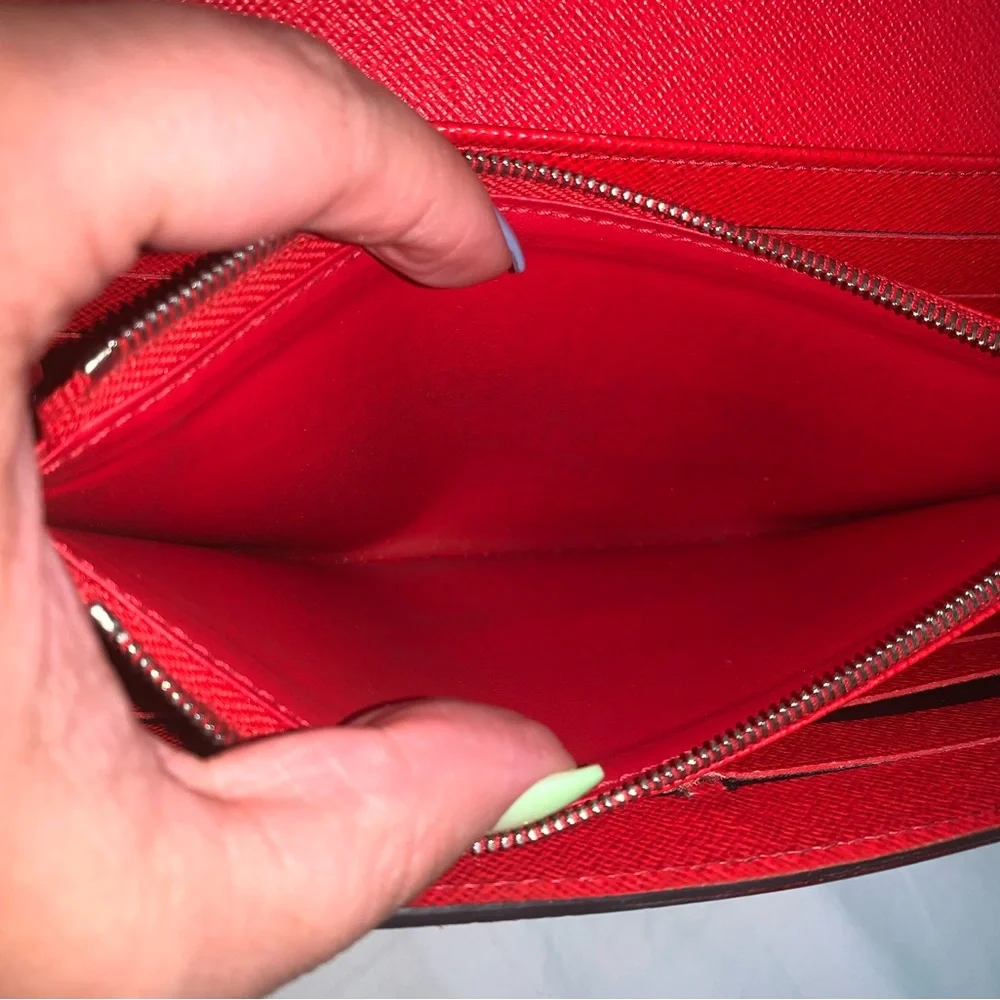 Authentic Red Louis Vuitton Epi Twist Wallet - Picture 3 of 9